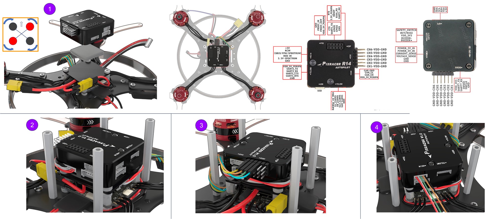 Installation of the flight controller