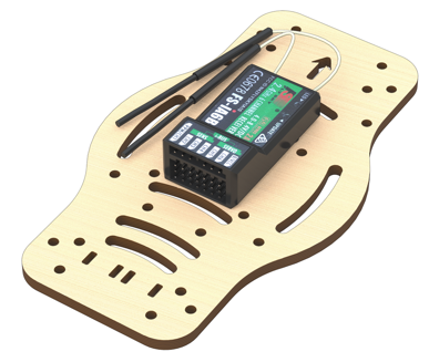 Installation of the radio receiver on the deck