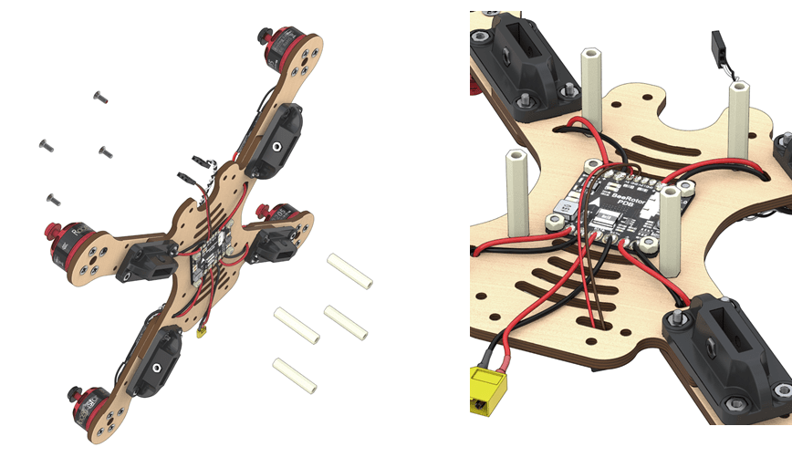 Installation of legs and the slot